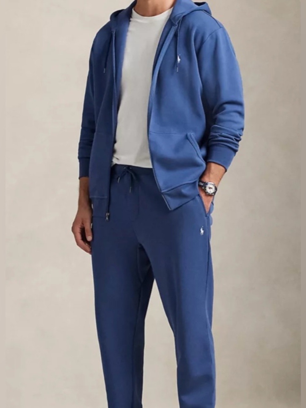 New w Tags! POLO RALPH LAUREN Blue Heather Men’s Tall Knit Joggers Size XLT